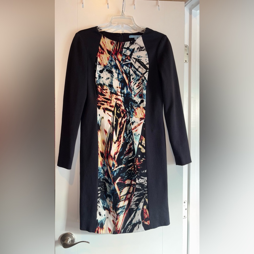 Antonio Melani Navy Abstract Panel Dress